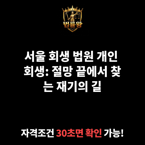 서울 회생 법원 개인 회생