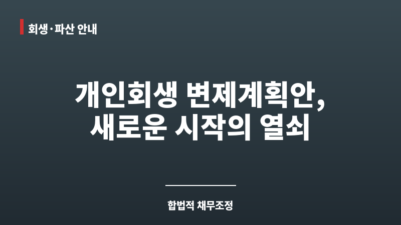 개인회생 변제계획안 보조 이미지 개인회생 변제계획안 보조 이미지