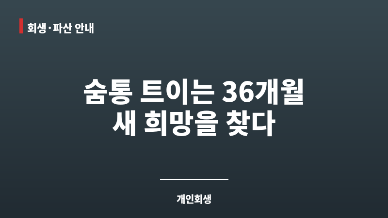 개인회생 36개월 보조 이미지