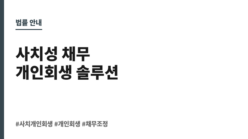 사치 개인회생 보조 이미지